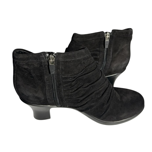 Dansko Buffy Womens Leather Suede Black Ankle Booties Sz 39 - Picture 4 of 9